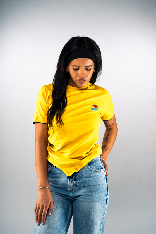 Women's Yellow & Navy First Edition T