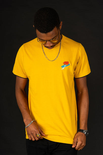 Yellow & Navy First Edition T