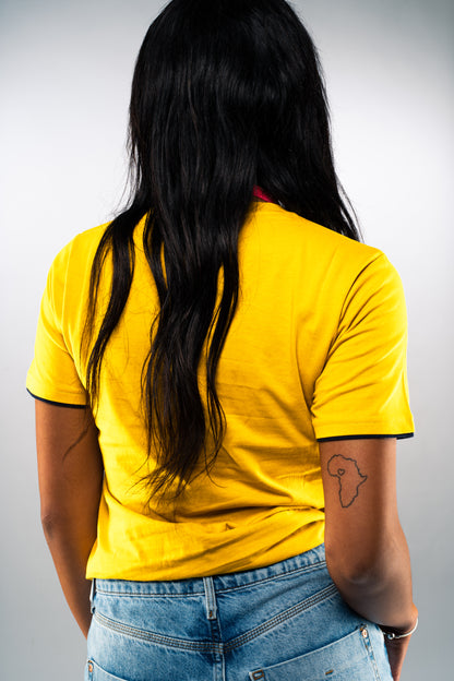 Women's Yellow & Navy First Edition T