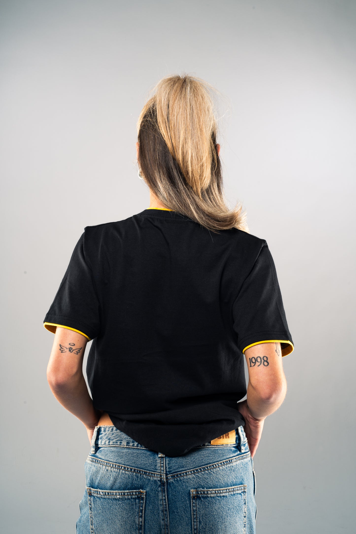 Women's Black & Yellow First Edition T