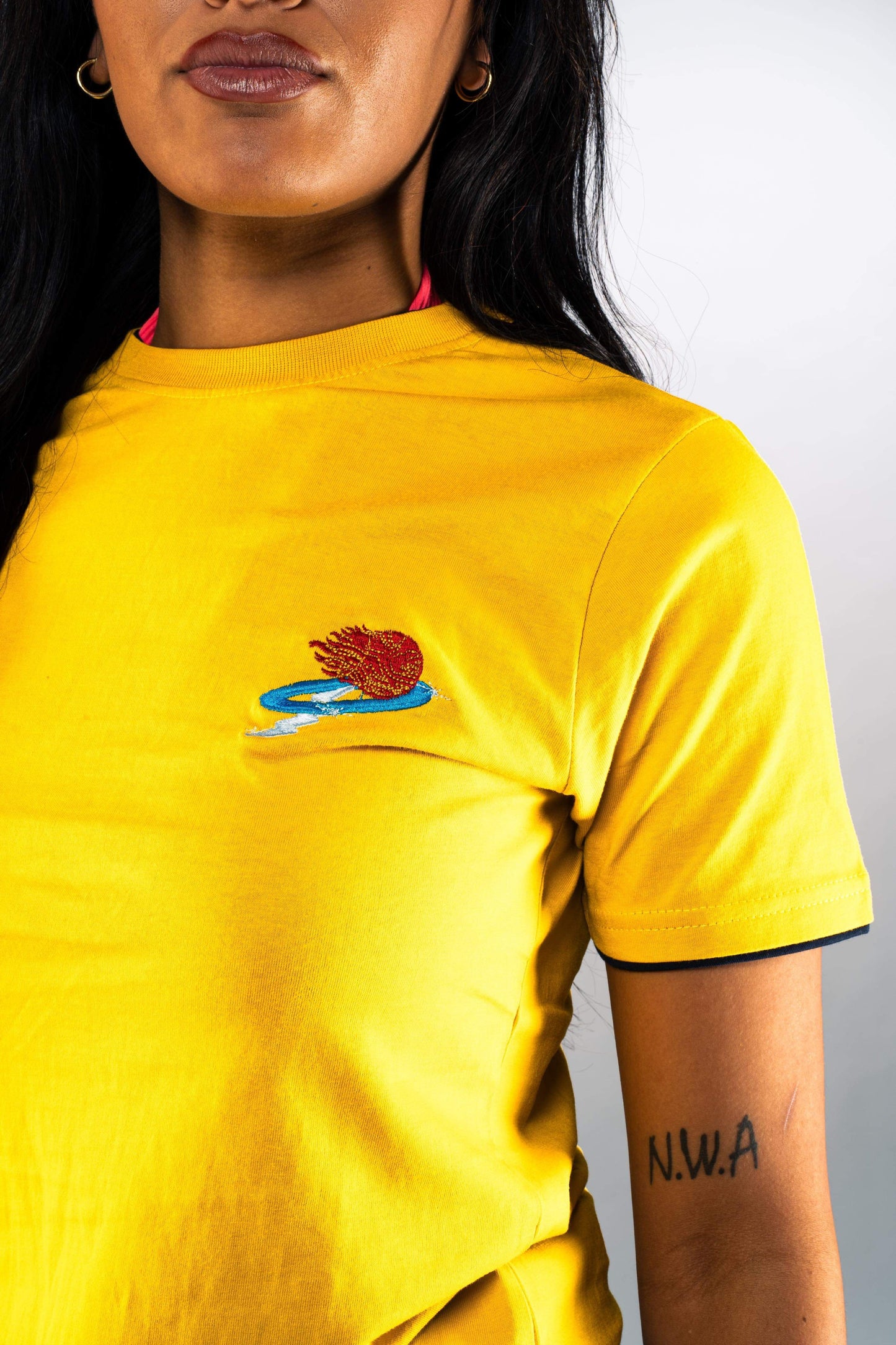 Women's Yellow & Navy First Edition T